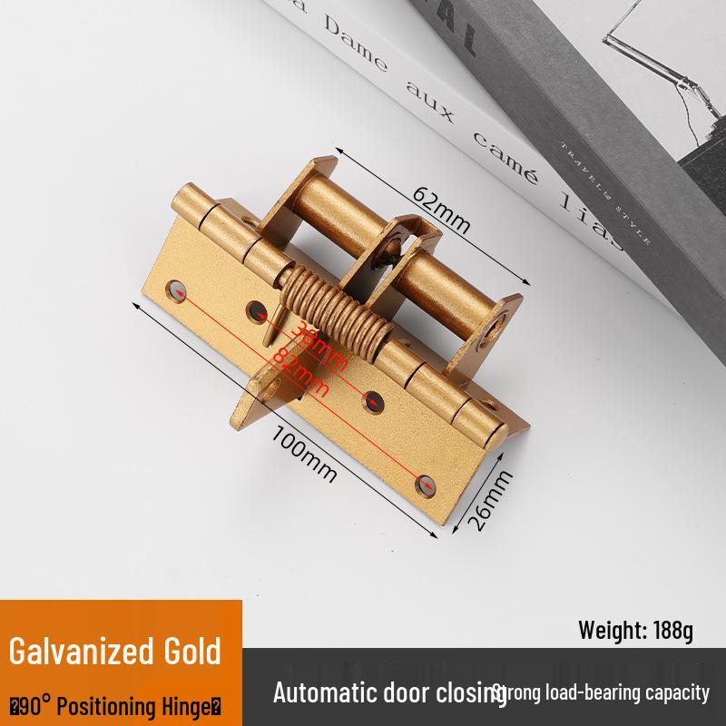 4-Inch Concealed Multi-Functional Door Closer with Automatic Hinge Buffer, 90° Right Angle Positioner