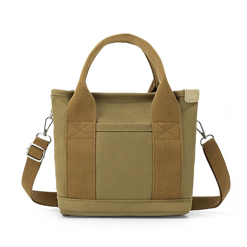 Women Canvas Tote Bag Large Capacity Handbags Shoulder Bags Zip Crossbody Bag