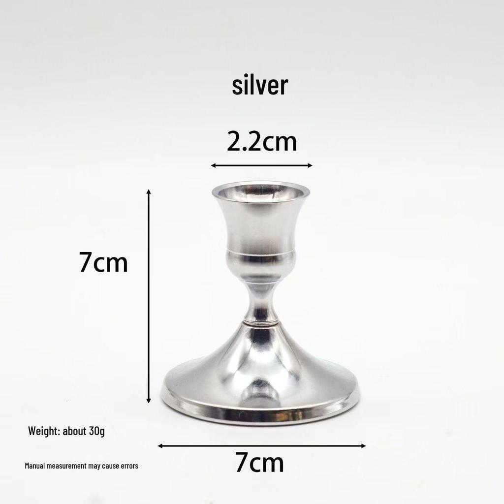 European Retro Luxury Candle Holder, Creative Nordic Iron Art Trumpet Bell Design