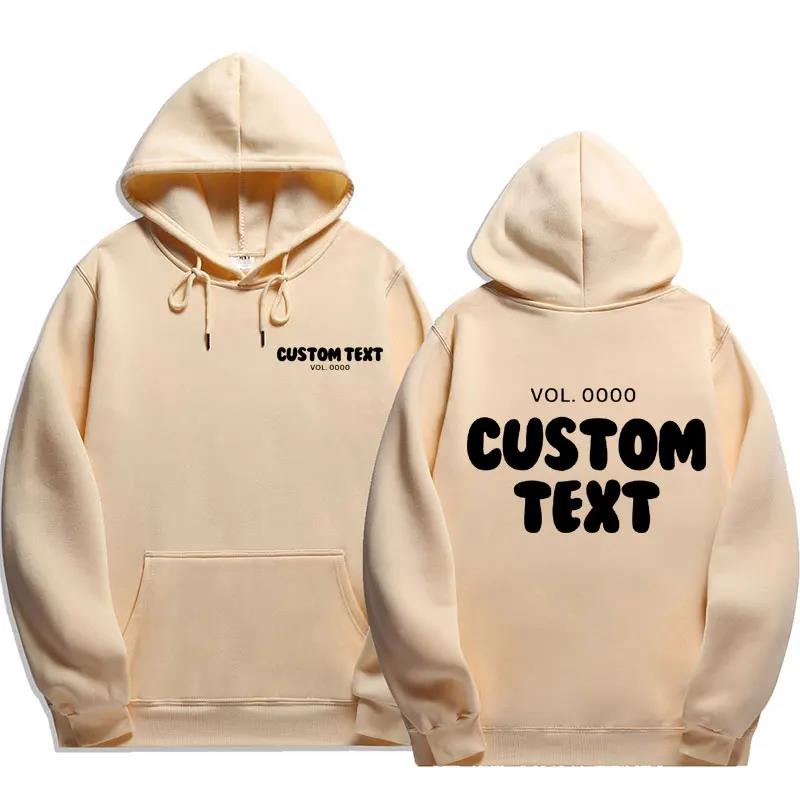Felpa con Cappuccio con Testo Personalizzato Uomo Moda Felpa Cool Casual Harajuku Street Wear Pullover con Cappuccio Streetwear Felpe con Cappuccio e Felpe da Uomo