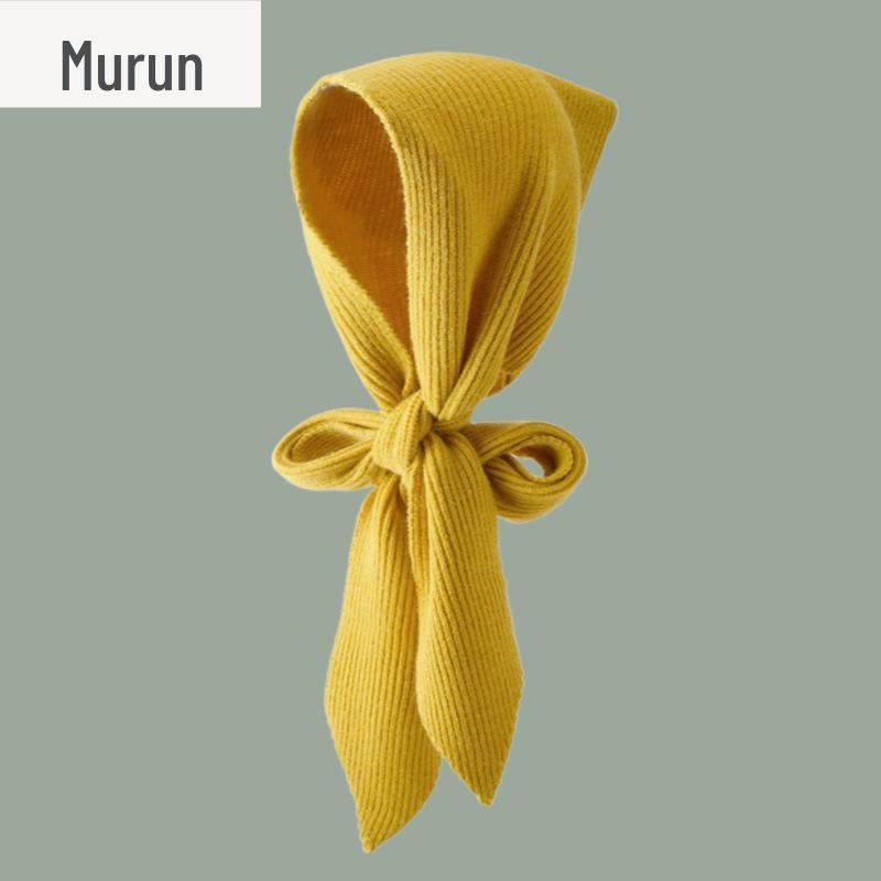 Women's Versatile Knitted Scarf-Hat Combo: Warm, Windproof Wool Shawl for Autumn and Winter