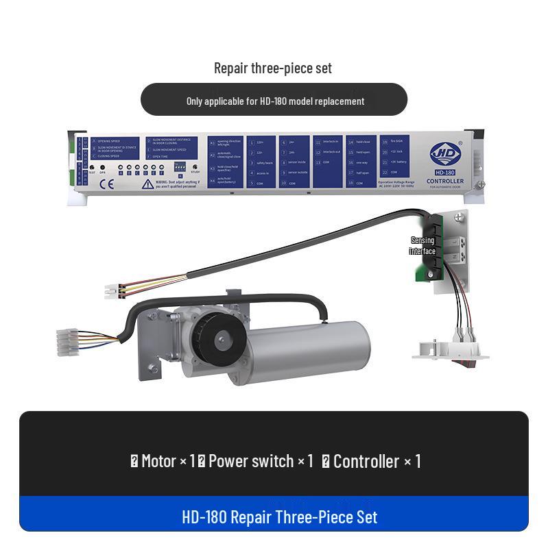 Haida Automatischer Schiebetürmotor für Glas mit Induktionsschiene, Komplettset mit 125 Einheiten