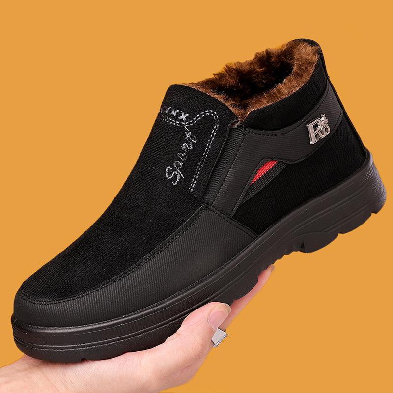 Winter Men's Boots Waterproof Snow Boots Warm Fur Casual Men Shoes Antislip Ankel Boots Plush Cotton Shoes