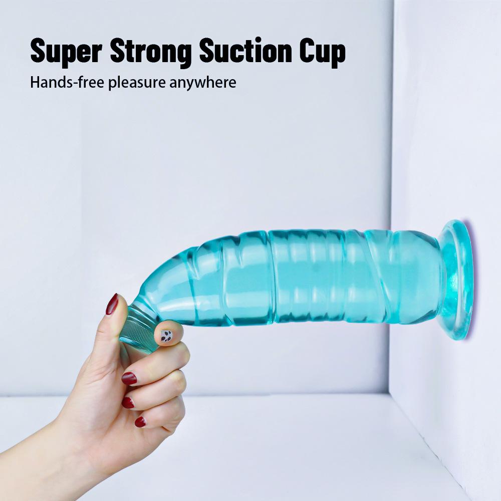 Transparent Crystal Dildo Mineral Water Bottle Shaped - Extra Large Unisex Anal Plug Dilator, Adult Sex Toy