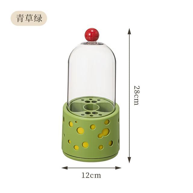 Evorest Bags - Dotted Rotatable Plastic Makeup Brush Desk Organizer