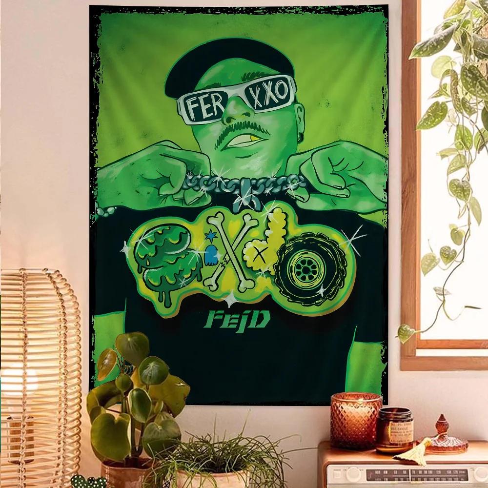 Ferxxo Feid Tapestry Art Printing Art Science Fiction Room Home Decor Home Decor
