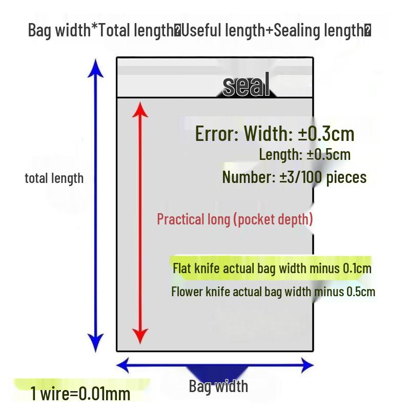 Transparent OPP Self-Adhesive Bag for Small Cards, Jewelry, and Bracelets – Dustproof Plastic Packaging, 7cm Width