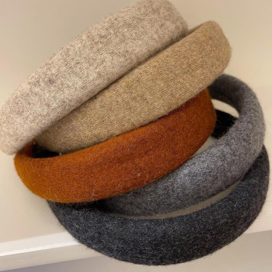 Wolle Strick Stirnband Haarbänder Damen Mädchen Schwamm Gepolstert Einfach Haarreif Band Lünette Haaraccessoires Herbst Winter Mode