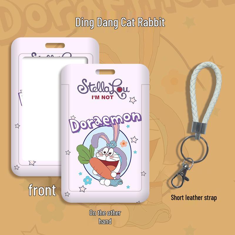 Cartoon Campus ID Holder with Lanyard for Students: Access Card, Meal Card, Bus/Subway Badge