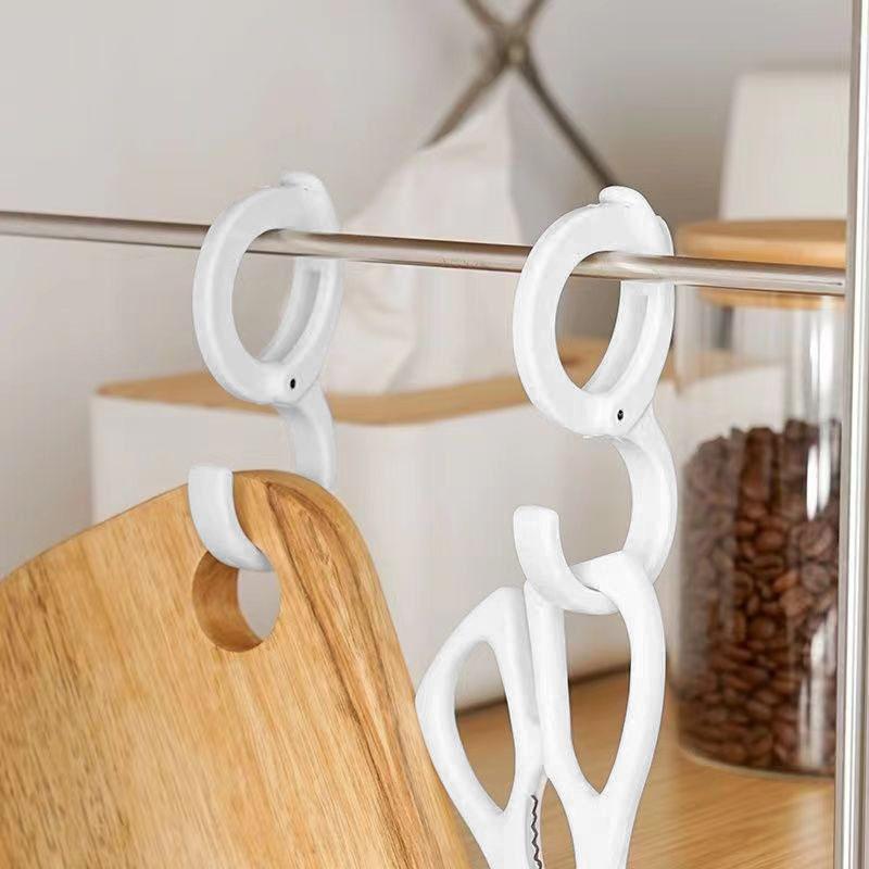 

Punch-free Multifunctional S-shaped Hook For Hanging Coats, Hats And Bags One Size білий
