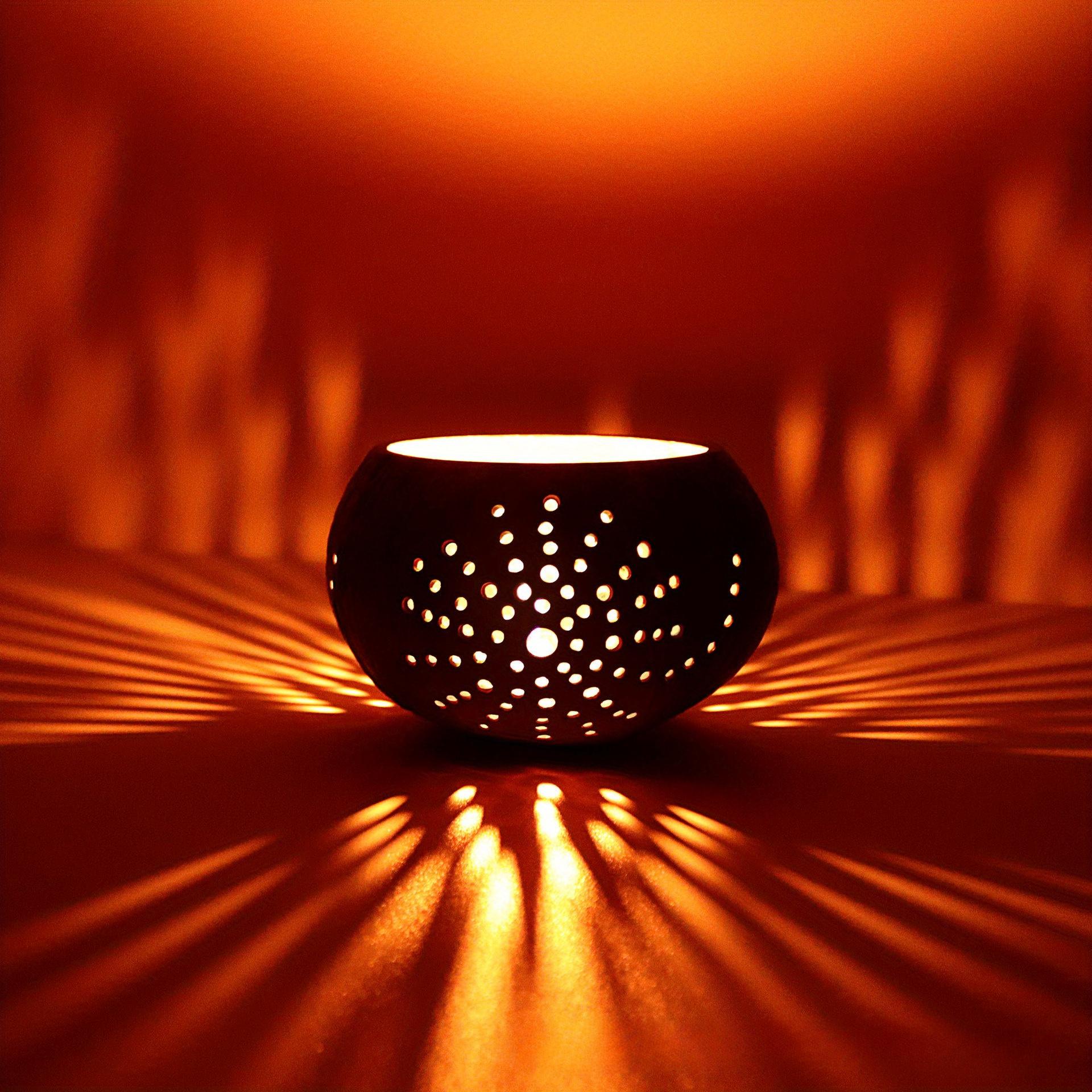 

1 шт. полая чаша для свечей из кокосовой скорлупы, подсвечник из кокосовой скорлупы, креативное праздничное украшение для стола Sun