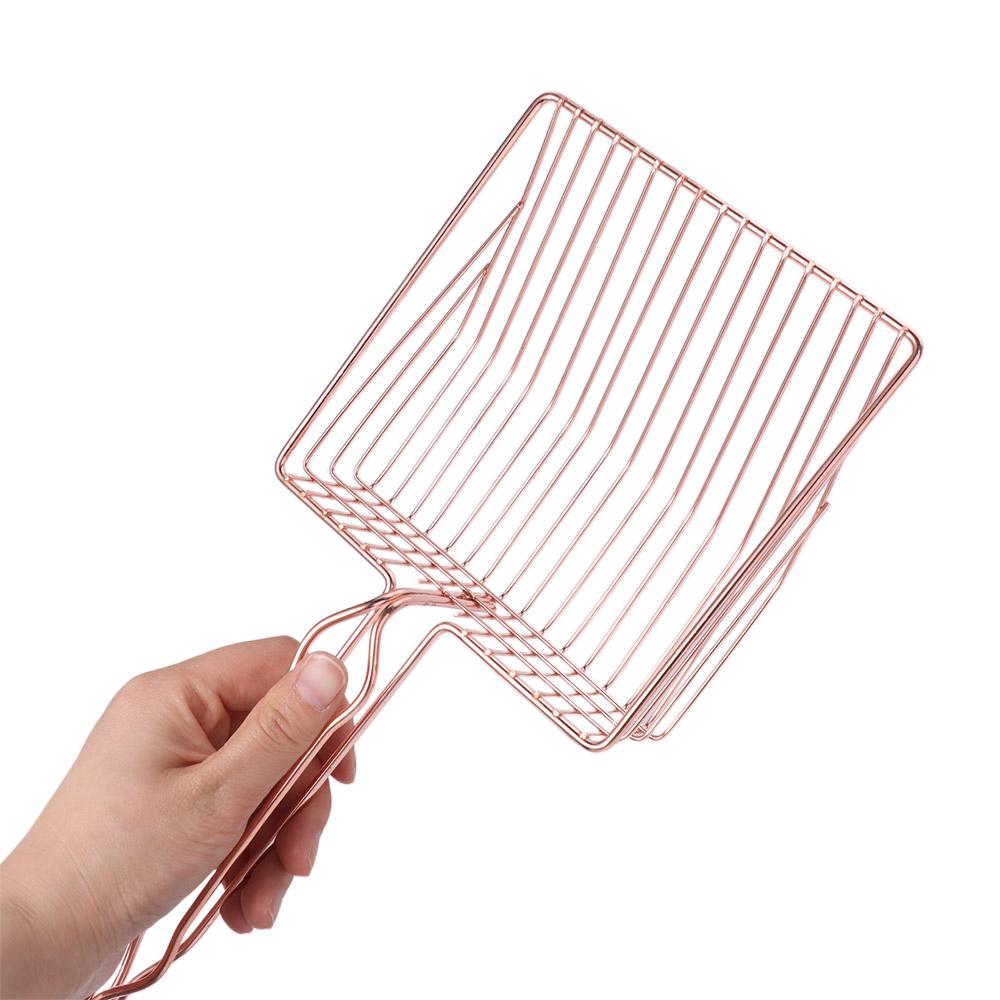 Metal Cat Litter Shovel Long Handle Waste Poop Cleaner Cat Litter Scoop  For Cats Kitten