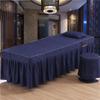 Schönheitssalon Massageliege Tagesdecke Bett Tischdecke mit Gesichtsloch Quadratische Massageliege Bettrock Spa Behandlungsbettlaken