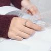 Silver-Plated Twisted Korean Trendsetter Index Ring for Women