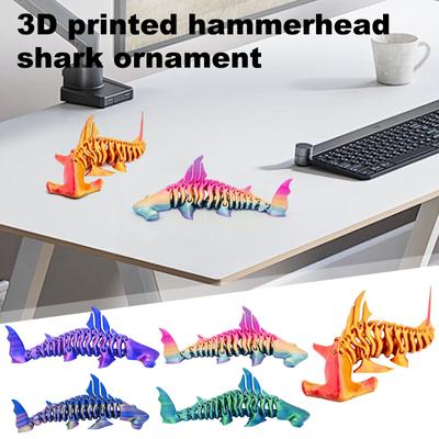 3D Tištěná kladivouní ozdoba Celé tělo Klouby Pohyblivé hračky Barevné přívěsky Mohou být dárkem pro přátele