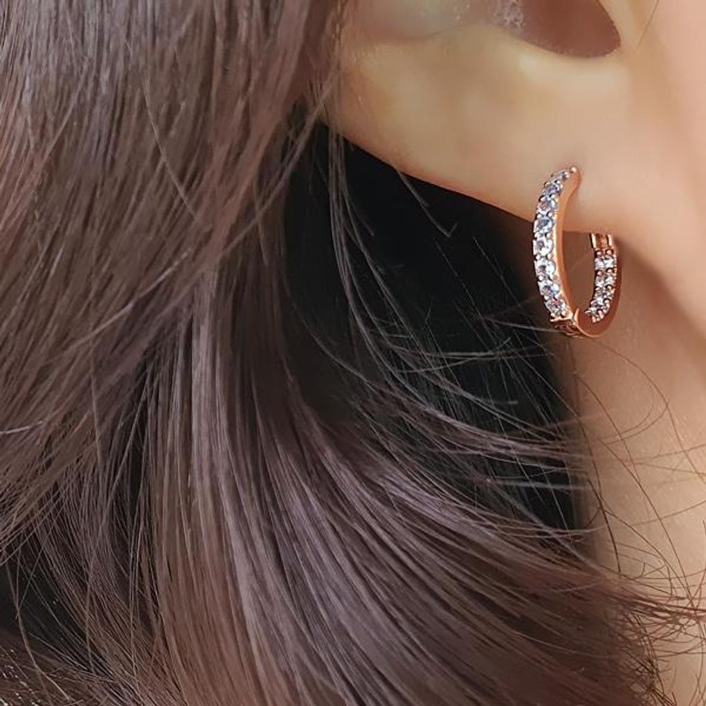 Women's Accessories In & Out Cubic Hoop Earrings