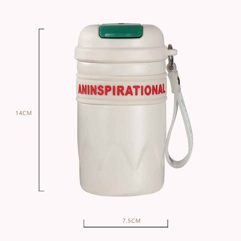 420 ml Kaffee-Thermoskanne mit Strohhalm, tragbare Vakuumflasche aus Edelstahl 316, hält heiß und kalt, isolierte Tassen, Trinkgeschirr, Geschenkverpackung