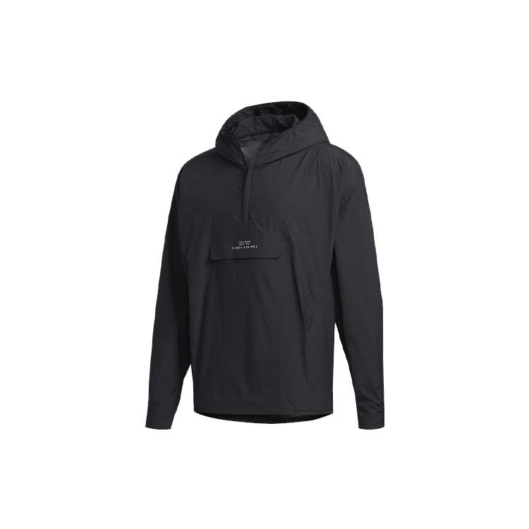 adidas logo Loose Casual Hooded Jacket Black Men s FM5409 M