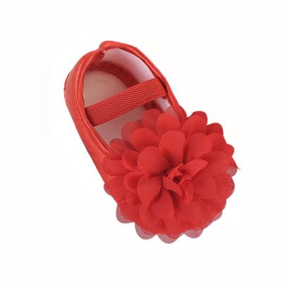 Toddler Kid Baby Girl Chiffon Flower Elastic Band Newborn Walking Shoes RD 13