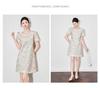 Summer Style Women's Slimming Dress - High-Quality Organza with Sparrow Feather Embroidery