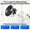 Outdoor folding telescopic fan remote control office automatic shaking desktop fan convenient and quiet USB charging fan 7200mAh
