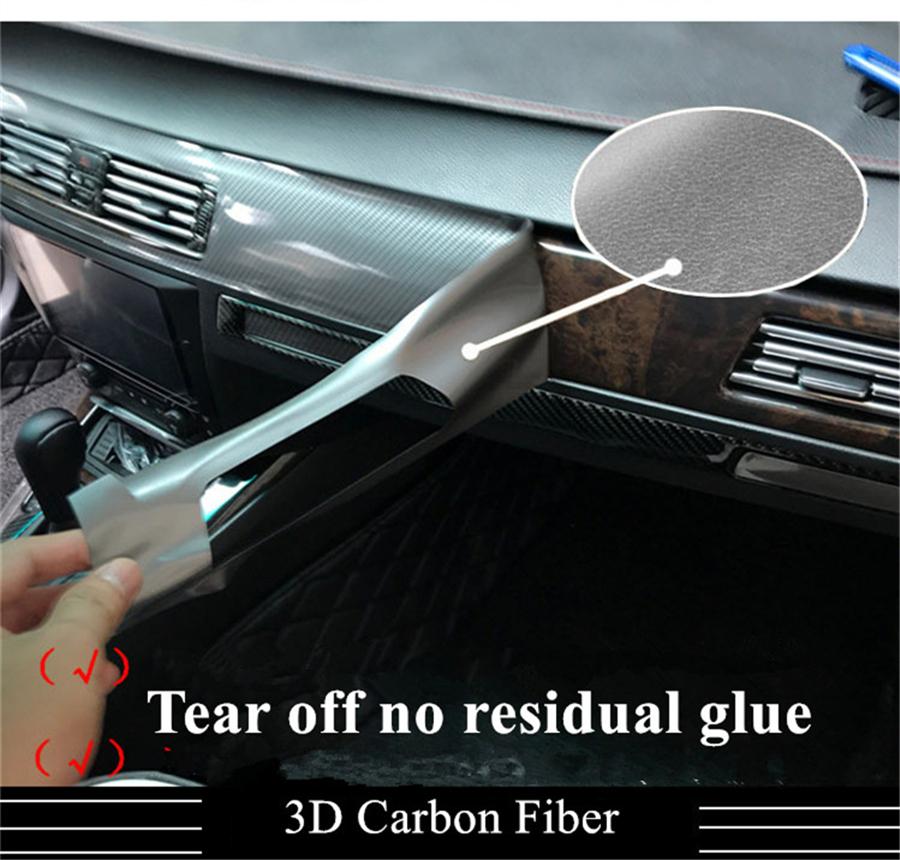3D Carbon Fiber Pattern Vinyl Car Interior Trim Sticker For BMW 5 Series F10 F18