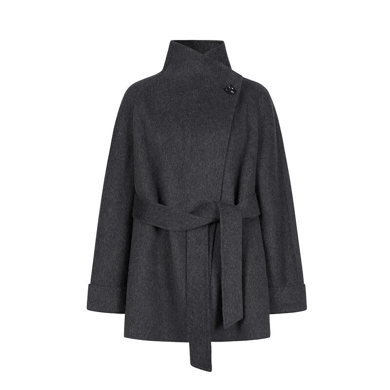 Anna Coco Women's Elegant Wool Blend Double-Faced Coat