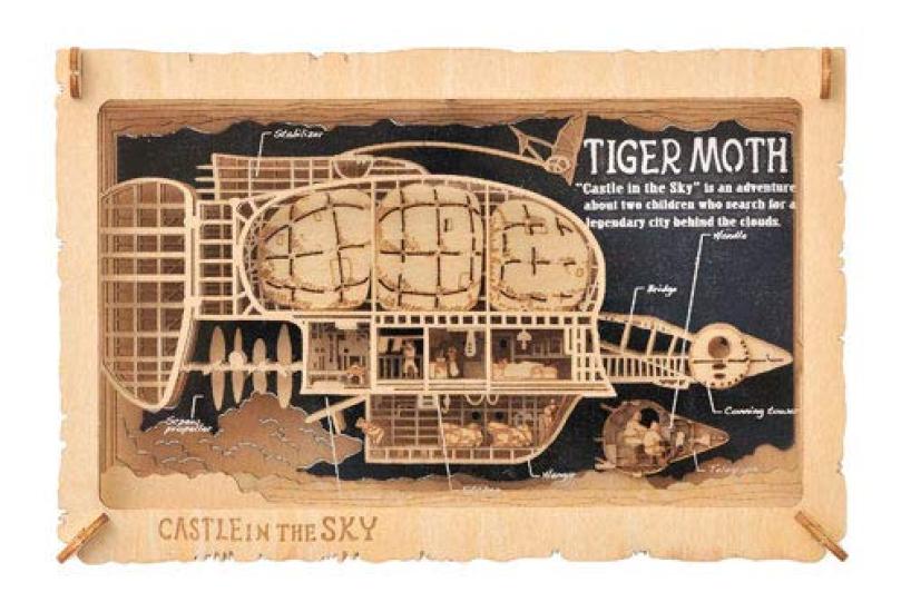 Бумажный театр -Деревянный стиль- Лапута: Замок в небе PT-WL01 Tiger Moth
