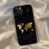 World Map Travel Phone Case for Iphone 15 14 13 12 11 Pro Max Xr X Xs Mini 8 Plus SE 2022 Black Soft Silicone Cover