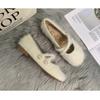 New Style Elegant Buckle Strap Fur Mary Jane Shoes Woman Cosy Soft Fluffy Ballet Flat Ladies Plush Shallow Loafers Concise Dress