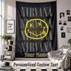 Nástěnná tapiserie s vlastním jménem a textem, Dekorativní tapiserie Nirvana pro ložnici