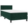 Maison Exclusive - Sommier à lattes de lit avec matelas et LED Vert foncé 80x200cm