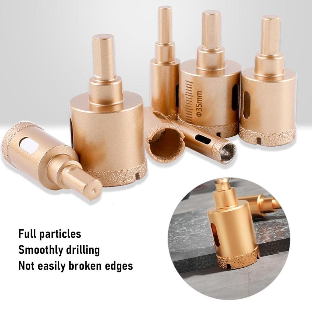 12pcs Gold Tile Hole Opener Set Multipurpose Drill Bits for Brick Diamond Hole Saw Kit  Glass