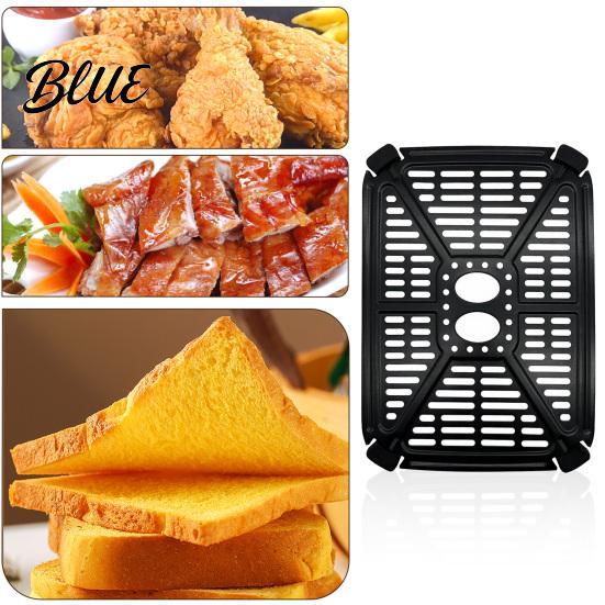 Ventilated Crisper Tray for Even Heating Air Fryer Grill Rack Replacement Holstein Housewares Dual Basket 4.4QT Carbon Nonstick Steel Non-Stick Plate