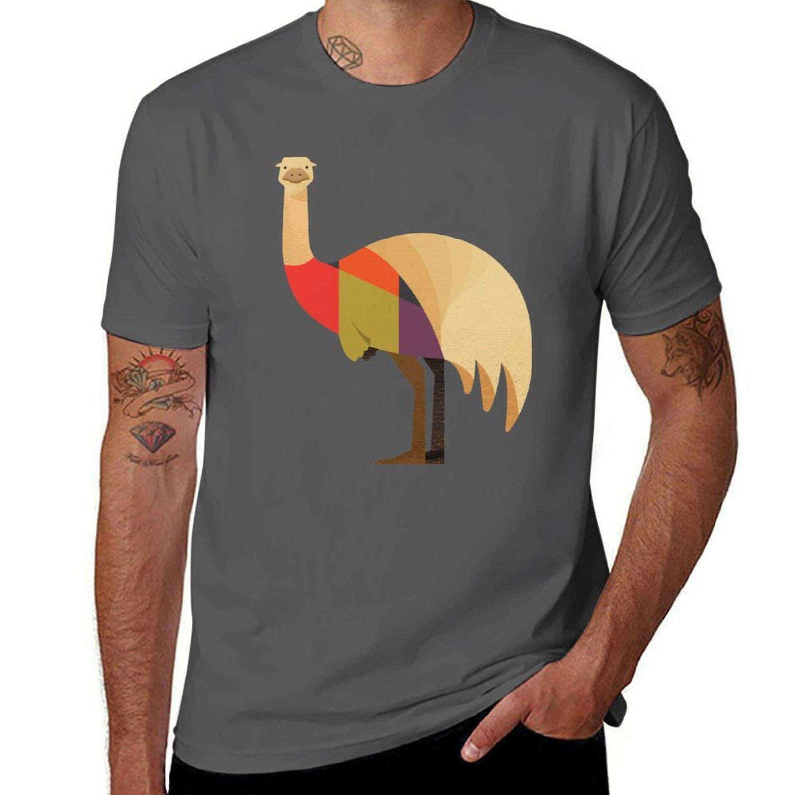Hello Emu T-Shirt man t shirts high quality luxury brand t shirts for man graphic vintage t shirt personalised T-Shirt 4XL
