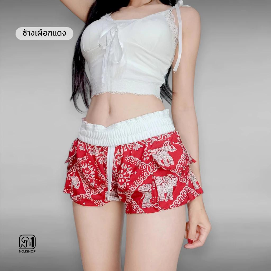 

Мини шорты-брюки со слоном Сексуальные Регулируемая эластичная высокая талия Ремешок Сексуальный женский принт Таиланд Повседневная уличная одежда Пляжный Бохо Ретро Винтаж XL-4XL