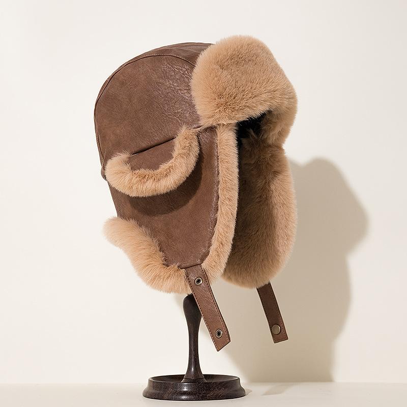 Thunderbolt Hat Men and Women Winter Padded Thickened Ear Protection Cap Cycling Outdoor Ski Ins Warm Cold Cotton Cap