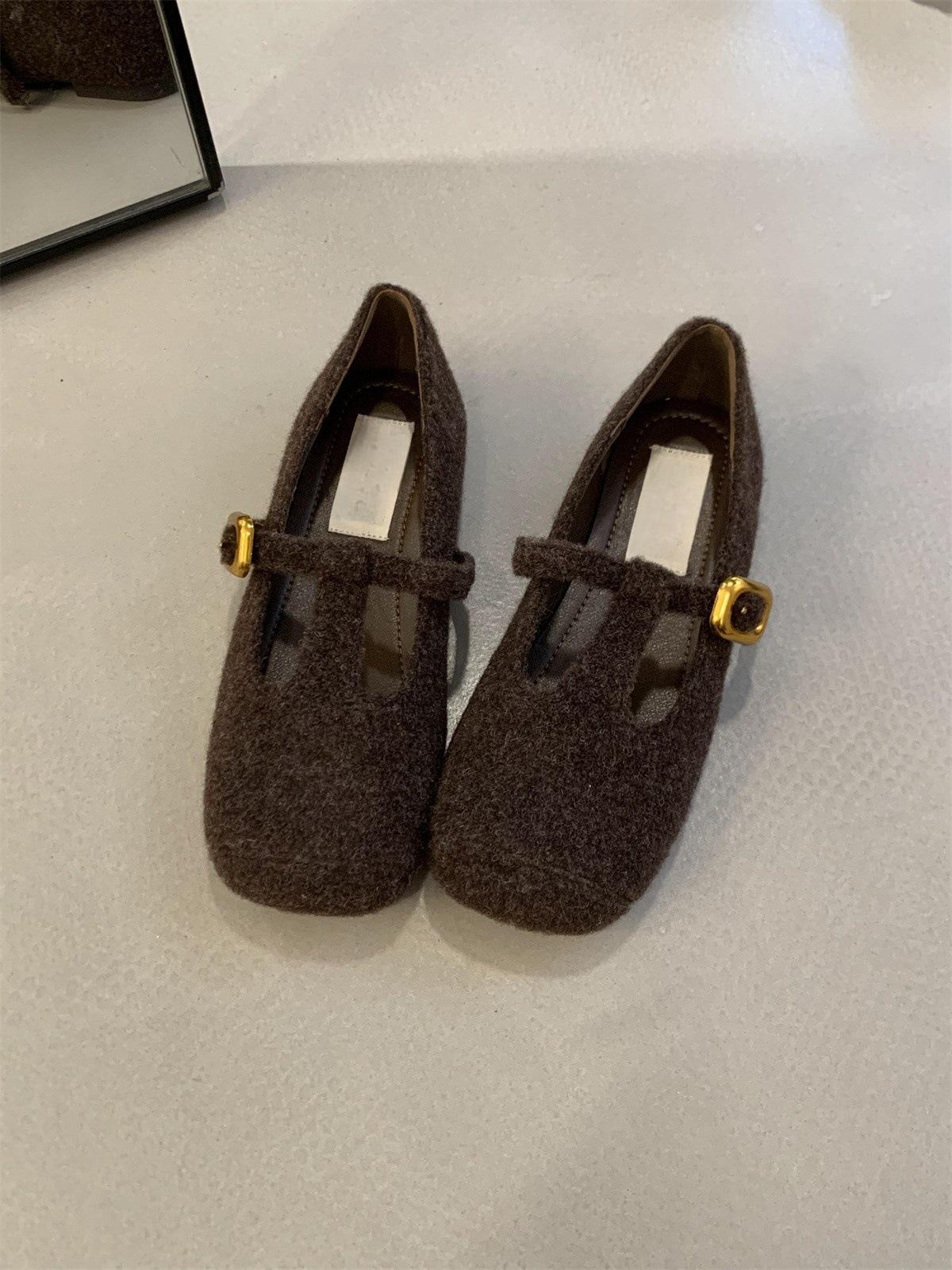 

Туфли Mao Mao женские туфли на платформе женские весенние и осенние новые французские вечерние балетки на плоской подошве Mary Jane 35