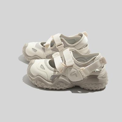 Pell Velcro Sports Sandals Summer New Ugly Cute Shoes Niche Hollowed Casual Dad Shoes