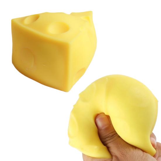 Simulated Triangle Cheese Squeeze Toy Stress Relief Cheese Fidget Toy Slow Rising Simulation