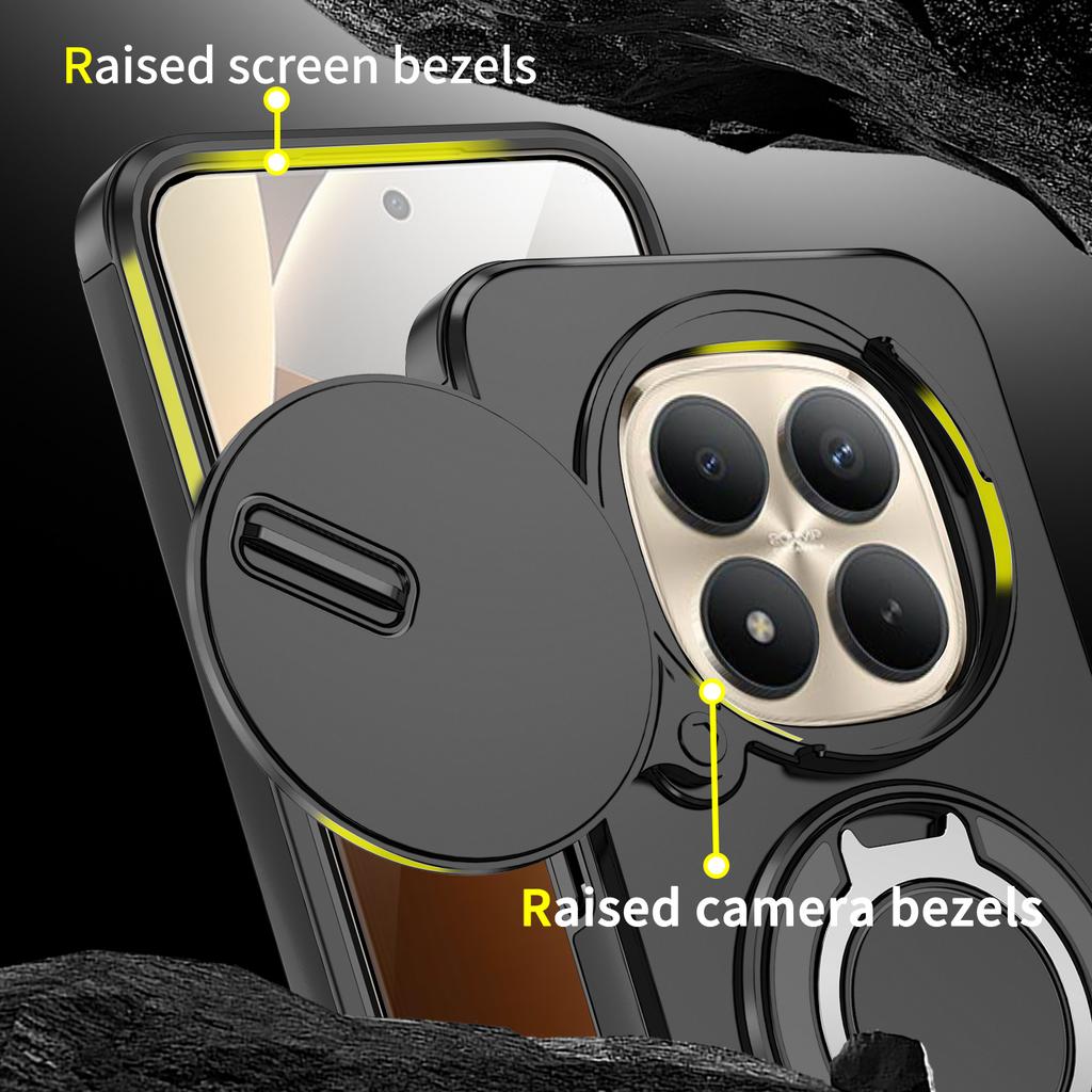 Suitable For Redmi Note 15 14 13 Pro Plus 14s 360 Degree Rotating Magnetic Bracket With Camera Protection Phone Case