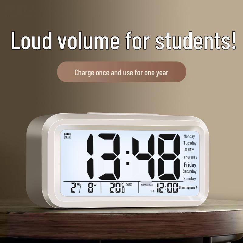 

Перезаряжаемый Многофункциональный Умный Будильник - Идеально подходит для пробуждения детей белый