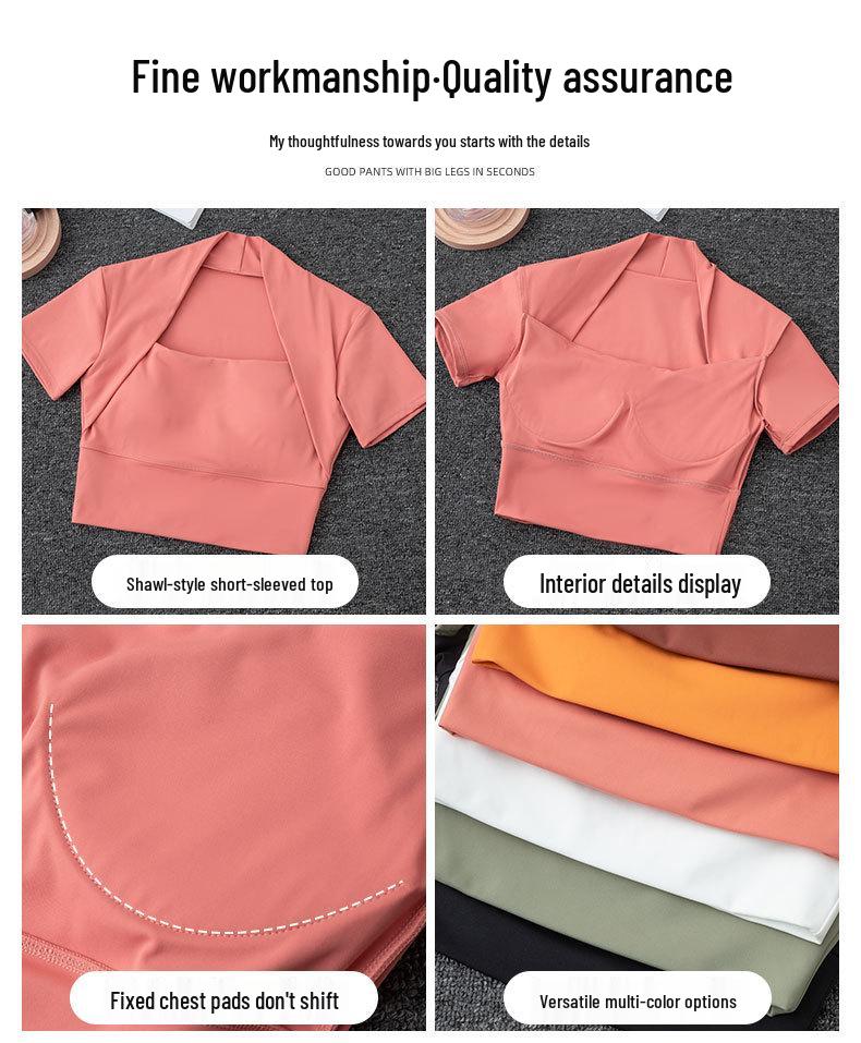 2024 Damen High-End Sommer Yoga & Laufset mit schnelltrocknenden Micro Flare Hosen