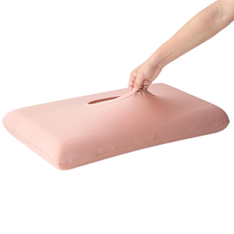 Universal Ice Silk Pillowcase: Cool, High-Elastic Memory Foam Summer Cover