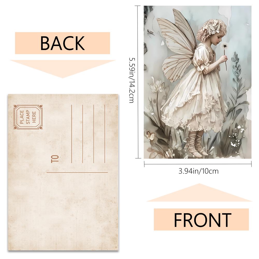32pcs, Dream Garden Girl Postcards, perfect for birthday/anniversary gifts, suitable for collection, gifting, and mailing.