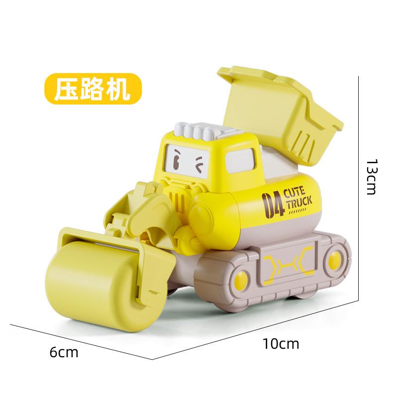 

Детский самокат-пресс, очаровательная мультяшная строительная инженерная машина, игрушечная машина, подарок на день рождения мальчика жёлтый