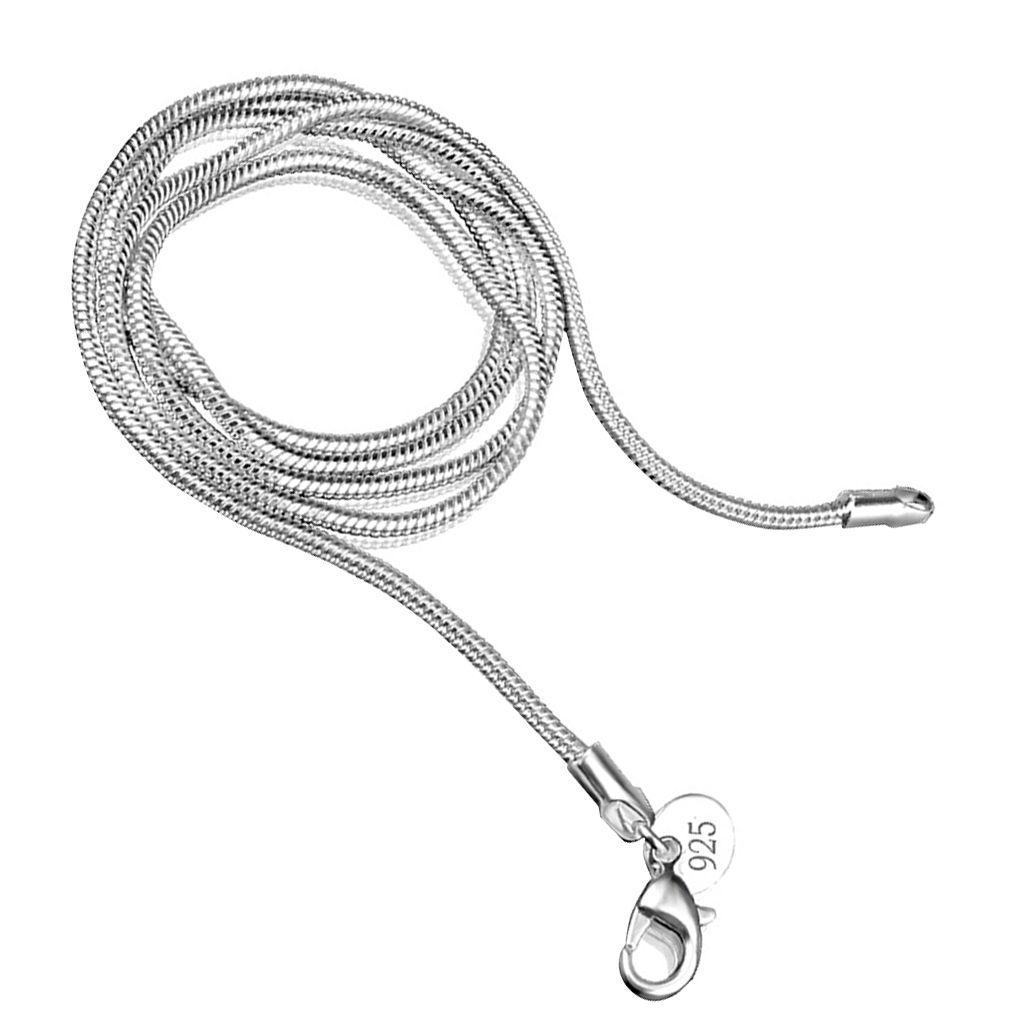 2.0MM Chain Silver Plated Round Necklace Copper No Allergic Women Men Neck Chain Jewelry Gift