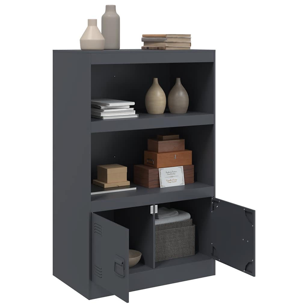 Sideboard Anthracite 67 X 39 X 107 Cm Steel