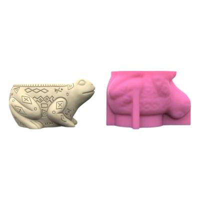 Silikon Vasenformen Blumenflaschenform Froschform Einzigartige Blumentopfformen Silikontextur für Handgemachte Bastelvase