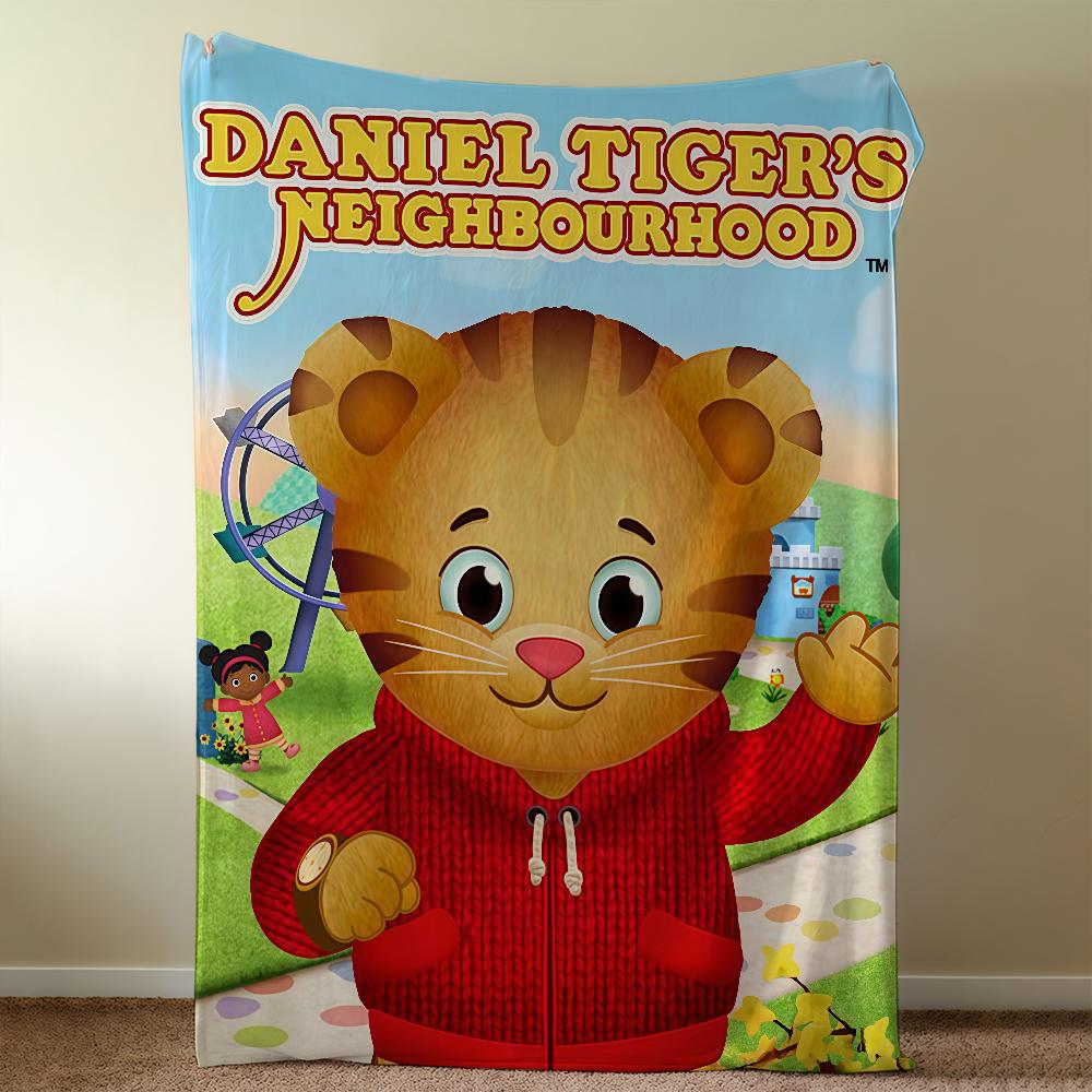 Blanket Throw Tigers D-Daniel Super Cosy Plush Living Neighborhood Room Sofa Couch Childish Birthday Cartoon Gifts 75X95CM